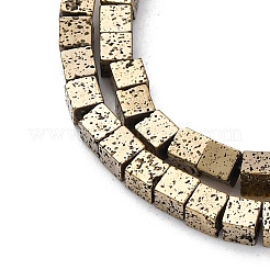 Гальванические бусины из натуральной лавы&nbsp;G-A256-B01-02C