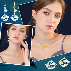 8 шт. 4 стиля ионного покрытия (IP) 201 подвески из нержавеющей стали&nbsp;STAS-UN0033-32