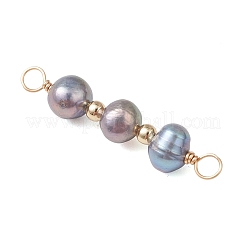 3 шт. 3 варианта подвесок-коннекторов из натурального культивированного пресноводного жемчуга в форме картофеля.&nbsp;PALLOY-JF05071