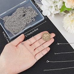 30 шт. набор из цепочек с плоским кабелем из нержавеющей стали 304 для мужчин и женщин&nbsp;STAS-BBC0004-99B