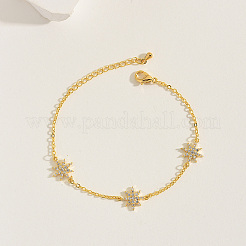 Браслеты из латунных звеньев в виде снежинок&nbsp;FY7491-1