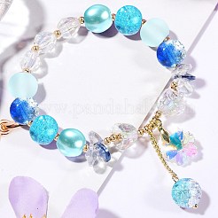 100шт прозрачные стеклянные бусины нити&nbsp;GLAA-CJ0002-06