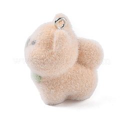 Флокированные подвески из непрозрачной смолы&nbsp;CRES-B025-01