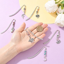 15 закладка из натуральных и синтетических драгоценных камней и сплавов&nbsp;AJEW-YW00003