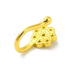 Прозрачная цветочная клипса из кубического циркония на кольцах в носу&nbsp;LS-AJEW-F059-10G