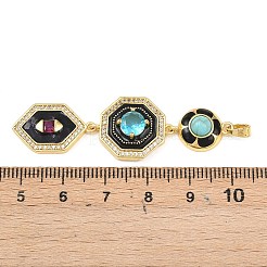 Латунные микро проложить кубического циркония большие кулоны&nbsp;KK-K412-04