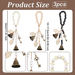 3шт деревянные бусины подвеска украшение&nbsp;HJEW-OC00042