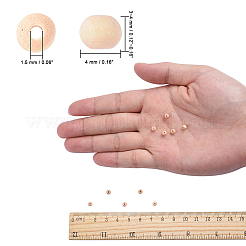 Круглые незаконченные деревянные бусы&nbsp;X-WOOD-Q008-4mm-LF