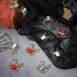 9 шт. 3-х цветные кабошоны из цинкового сплава&nbsp;FIND-WR0012-78