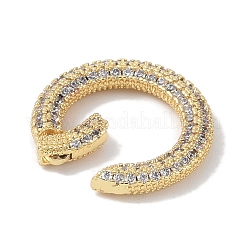 Стойки обшивки латунные микро проложить кубического циркония Twister застежками&nbsp;KK-NH0002-04G-01