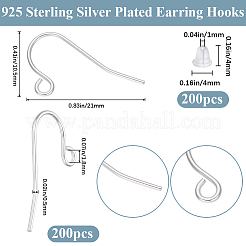 200 шт. латунные крючки для сережек с 200 шт. пластиковыми гайками&nbsp;FIND-BBC0015-81