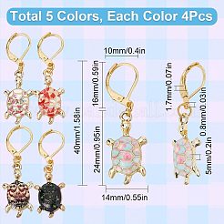 Маркеры с замком в виде черепахи HJEW-SC0001-39