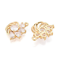 Подвески из латуни с прозрачным фианитом&nbsp;KK-T077-38G