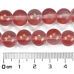 Нити матовых прозрачных стеклянных бусин&nbsp;GLAA-P065-10mm-06