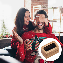 Деревянные магнитные шкатулки для хранения подарков с запонками и крышкой на петлях&nbsp;WOOD-WH0062-27A