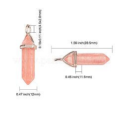 10 шт. 10 стиля подвески с заостренными концами из натуральных и синтетических драгоценных камней&nbsp;G-CJ0001-72