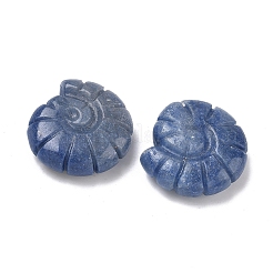 Декоративные элементы из натурального синего авантюрина в виде раковины моллюска.&nbsp;DJEW-D303-01K