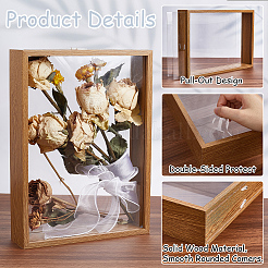 Прямоугольная деревянная подставка для фоторамки&nbsp;AJEW-WH20003-11B