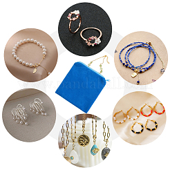 4 шт. мешочки для хранения серебряных ювелирных изделий из микрофибры на молнии&nbsp;ABAG-BBC0001-33A