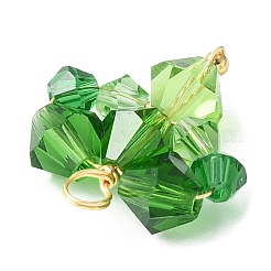 4шт 4 цветные подвески из граненого стекла&nbsp;PALLOY-TA00061