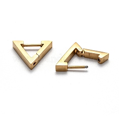 Серьги-кольца Huggie Hoop из нержавеющей стали 304 с треугольными головками&nbsp;STAS-J033-02A-G