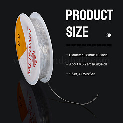 4 рулон круглой кристаллической эластичной нити&nbsp;EW-TA0001-10B