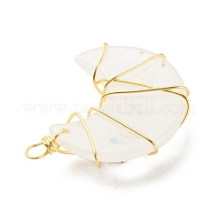 Подвески из медной проволоки с кристаллами натурального кварца&nbsp;PALLOY-JF01639-05