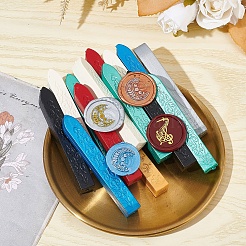 Латунные восковые печати с деревянной ручкой&nbsp;AJEW-WH0412-0071