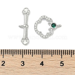 Латунные застежки-молнии из прозрачного кубического циркония&nbsp;KK-K391-15P