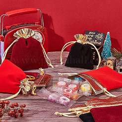 24 шт. 6 прямоугольных бархатных мешочка для украшений&nbsp;TP-PH0001-11