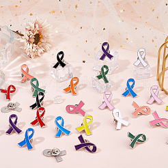 100 шт. 3 стиля розовая лента эмалированная булавка для осведомленности о раке груди&nbsp;JEWB-FH0002-53B
