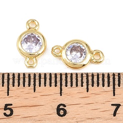Шармы-соединители из латуни с паве из кубического циркония&nbsp;KK-TAC0015-01G-03
