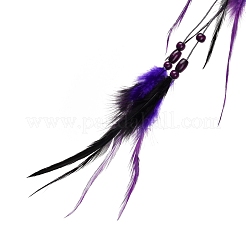 Железная тканая паутина/сетка с подвесками из перьев&nbsp;AJEW-B016-01