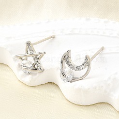 Серьги-гвоздики из циркония&nbsp;EJEW-M103-01P