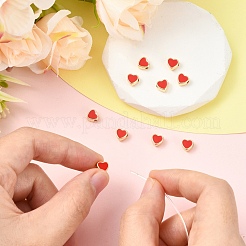 10 шт. латунные эмалевые бусины&nbsp;KK-YW0004-20