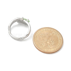 Кольца-манжеты из конского глаза с кубическим цирконием&nbsp;RJEW-G337-17P