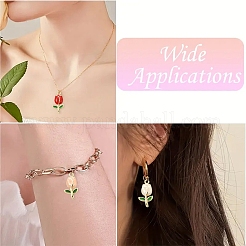 15 шт. 3-х цветные подвески из позолоченного сплава с эмалью&nbsp;ENAM-YW0006-07