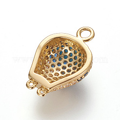 Латунь микро проложить соединения люстры компонентов кубического циркония&nbsp;ZIRC-L075-33B-G