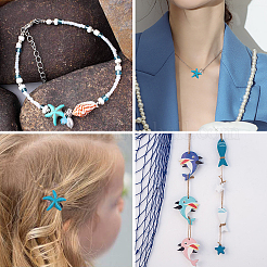 Синтетических нитей бирюзовые бусы&nbsp;TURQ-SC0001-01B