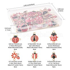 24 шт. 6 стиля подвески-соединители из сплава с кристаллами и стразами&nbsp;FIND-FS0004-78