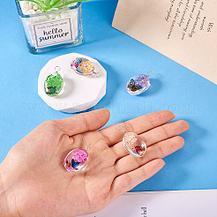 5шт прозрачные стеклянные подвески&nbsp;GLAA-TA0002-84