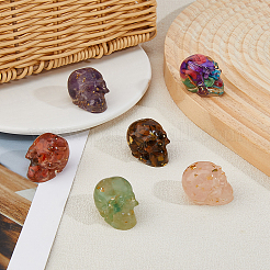 6 шт. 6 стиля украшения из смоляного черепа&nbsp;DJEW-DC0001-15