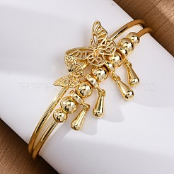 Латунь манжеты браслеты&nbsp;BJEW-U025-06G