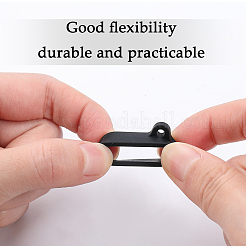 24 шт. 2 стильных силиконовых кольца с 12 шт. регулируемый шнурок для ожерелья с защитой от потери подвески&nbsp;DIY-GF0008-09B