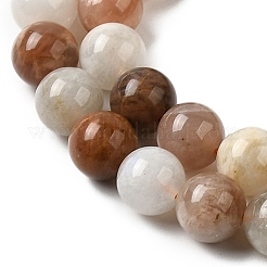 Круглые нити из натуральных бусин из нескольких лунных камней&nbsp;G-D767-8mm-01