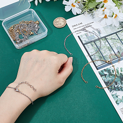 32шт 2 цвета 304 нержавеющая сталь трос цепочка браслет изготовление&nbsp;MAK-ME0001-11