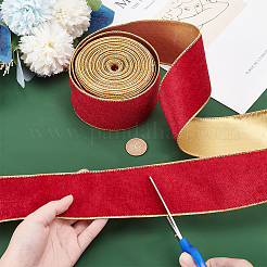 10 ярд односторонней бархатной ленты&nbsp;SRIB-WH0026-10B