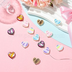 14шт 7 цвета сплава эмалевые бусины&nbsp;ENAM-CJ0007-15