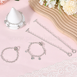 12шт сплава кабельные цепные браслеты для женщин и мужчин&nbsp;BJEW-SC0001-60P