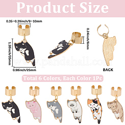 6 шт. 6-х цветный эмалированный сплав стетоскоп подвесные украшения&nbsp;HJEW-SP0001-37